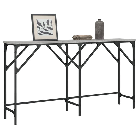 Console Table Grey Sonoma 140x29x75 cm Engineered Wood