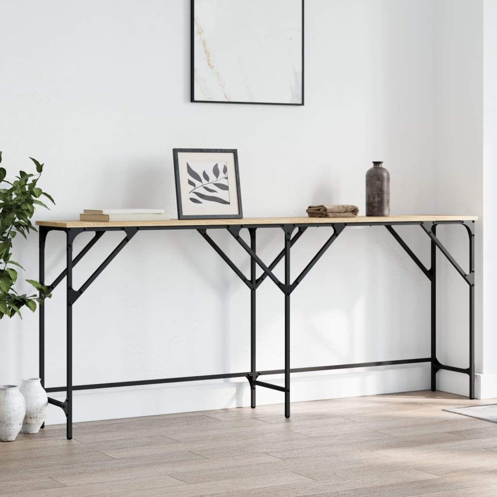 Console Table Sonoma Oak 180x29x75 cm Engineered Wood