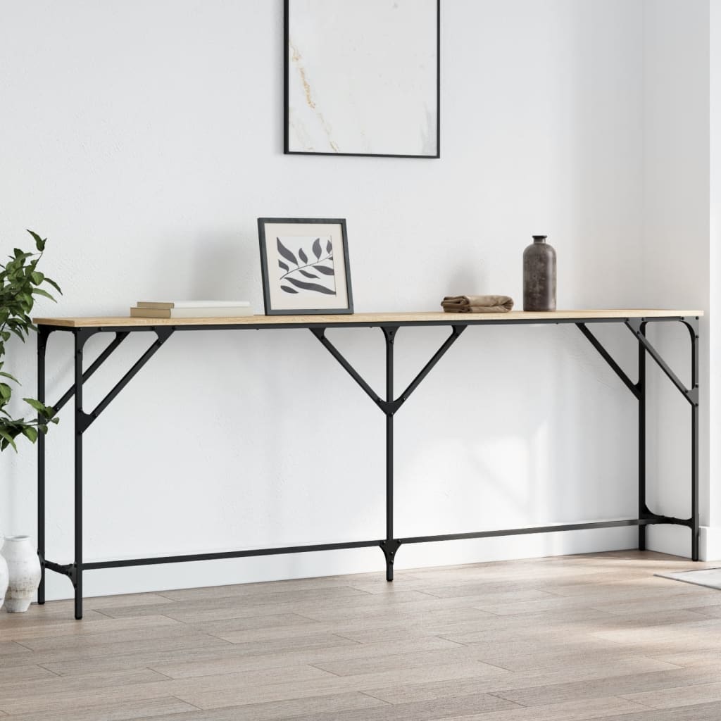 Console Table | Sonoma Oak | Engineered Wood | Large | Adjustable Feet