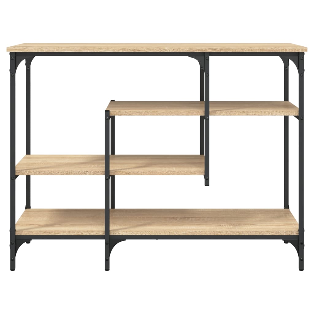 vidaXL Console Table with Shelves Sonoma Oak 100x35x75 cm