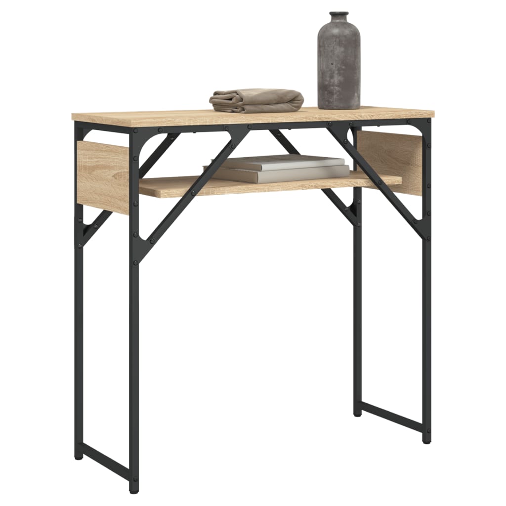Console Table with Shelf Sonoma Oak 75x30x75cm Engineered Wood