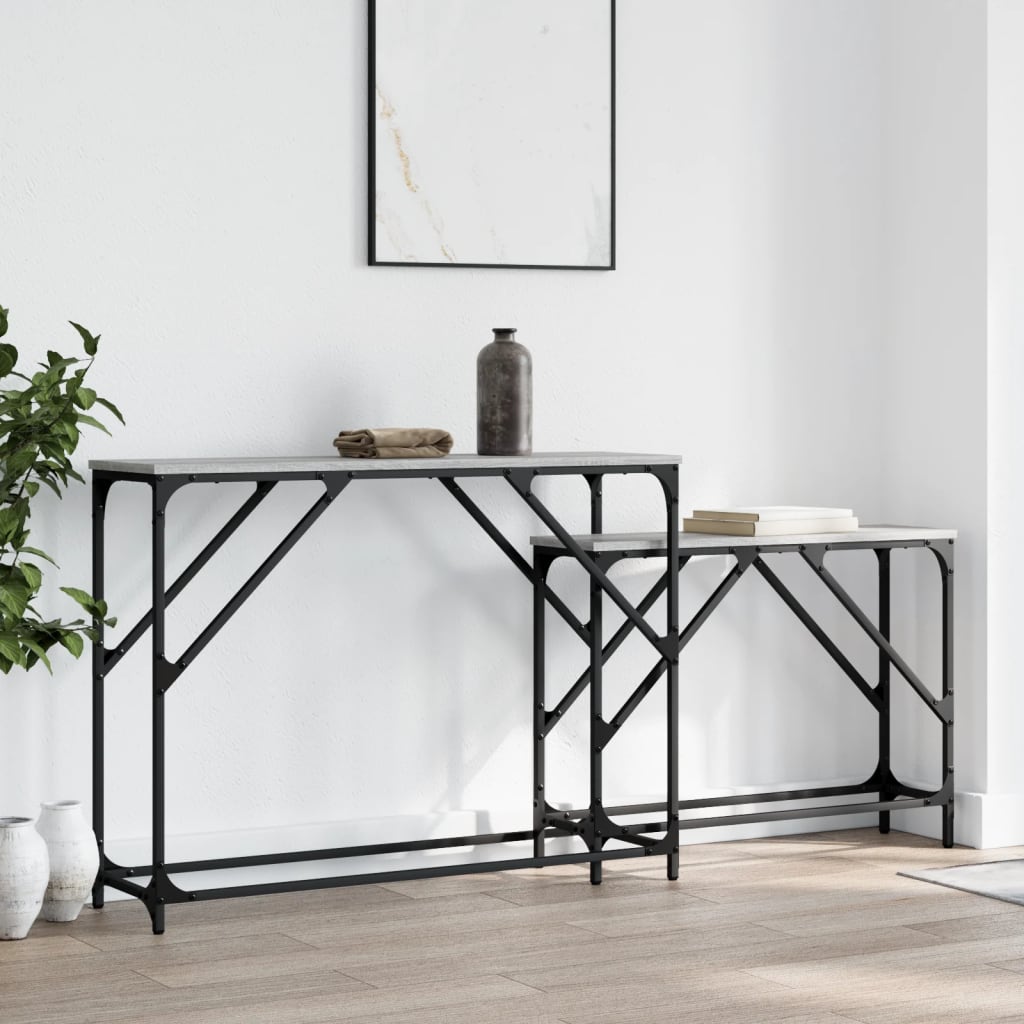 Nesting Console Tables 2 pcs Grey Sonoma Engineered Wood