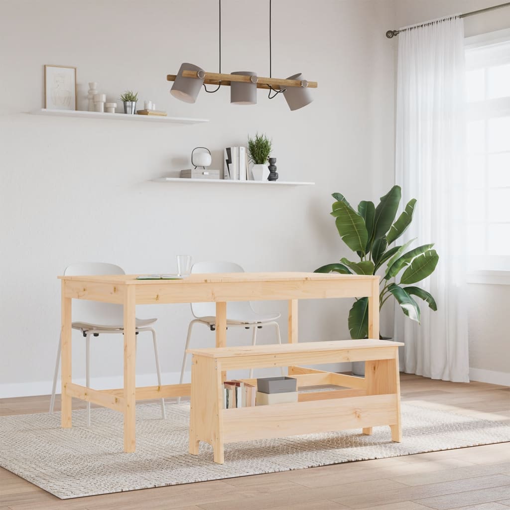 vidaXL Hall Bench 100x28x45 cm Solid Wood Pine