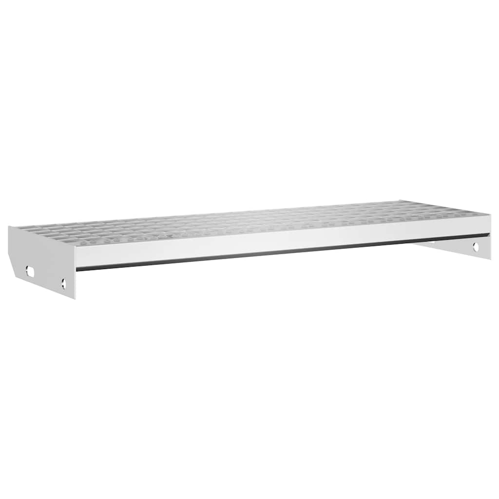 Grate Step | Silver | Galvanised steel | 70 cm x 24 cm | Non-slip