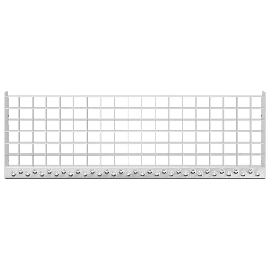 Grate Step | Silver | Galvanised steel | 70 cm x 24 cm | Non-slip