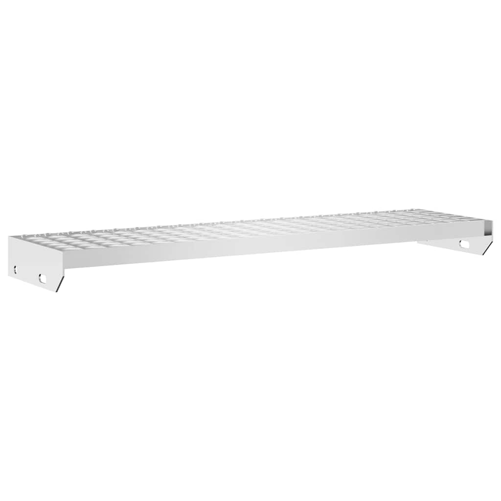 Grate Step | Silver | Galvanised Steel | Large | Non-slip | Grate Step