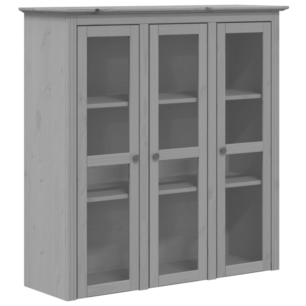 vidaXL Highborad "BODO" Grey 115.5x43x200.5 cm Solid Wood Pine