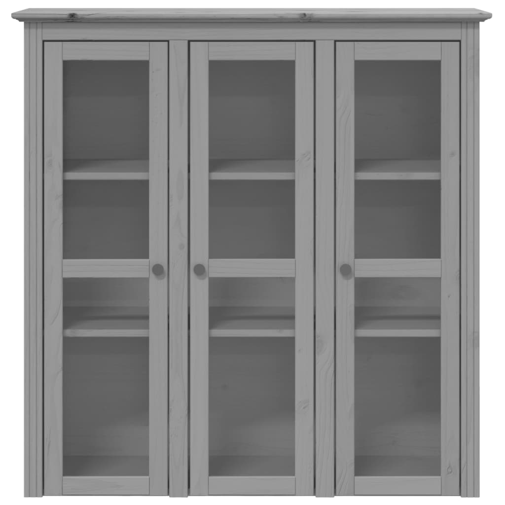 vidaXL Highborad "BODO" Grey 115.5x43x200.5 cm Solid Wood Pine