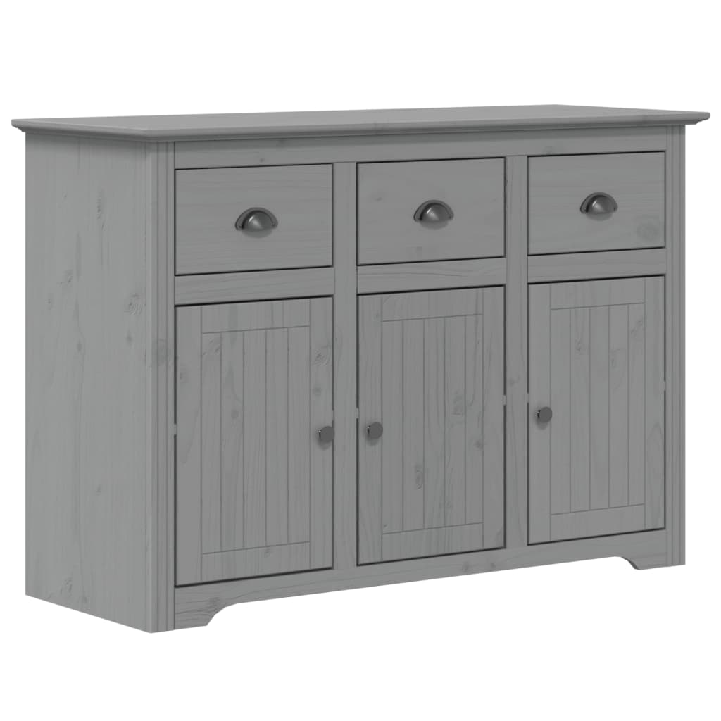 vidaXL Highborad "BODO" Grey 115.5x43x200.5 cm Solid Wood Pine