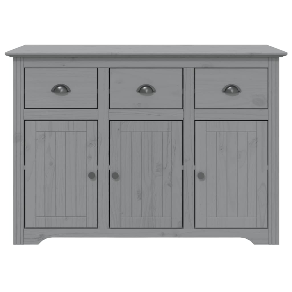 vidaXL Highborad "BODO" Grey 115.5x43x200.5 cm Solid Wood Pine