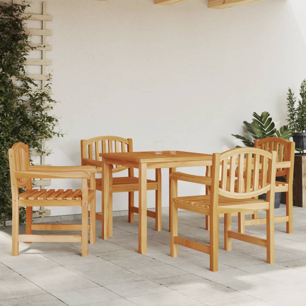 Garden Chair | Set of 4 | Teak | Solid teak wood | Standard | Stackable