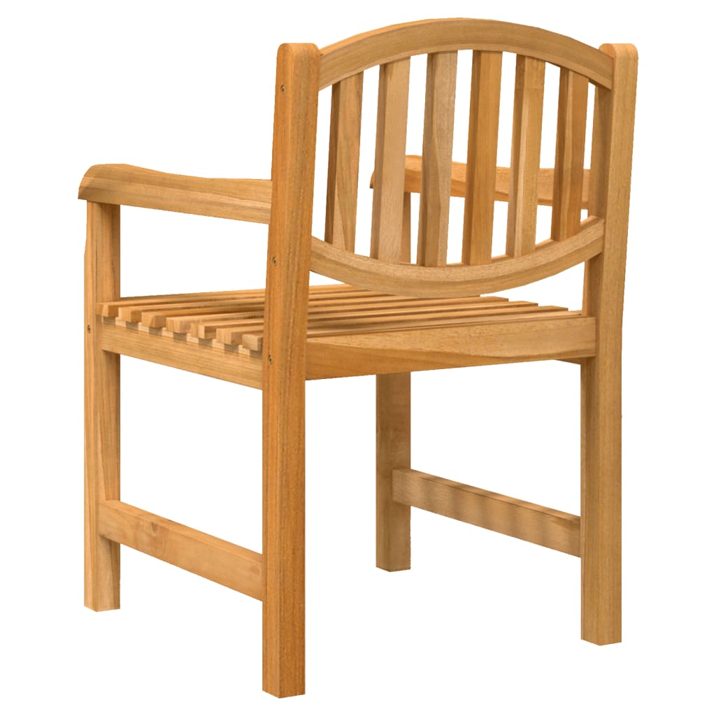 Garden Chair | Set of 6 | Natural Teak | Solid Teak Wood | Medium