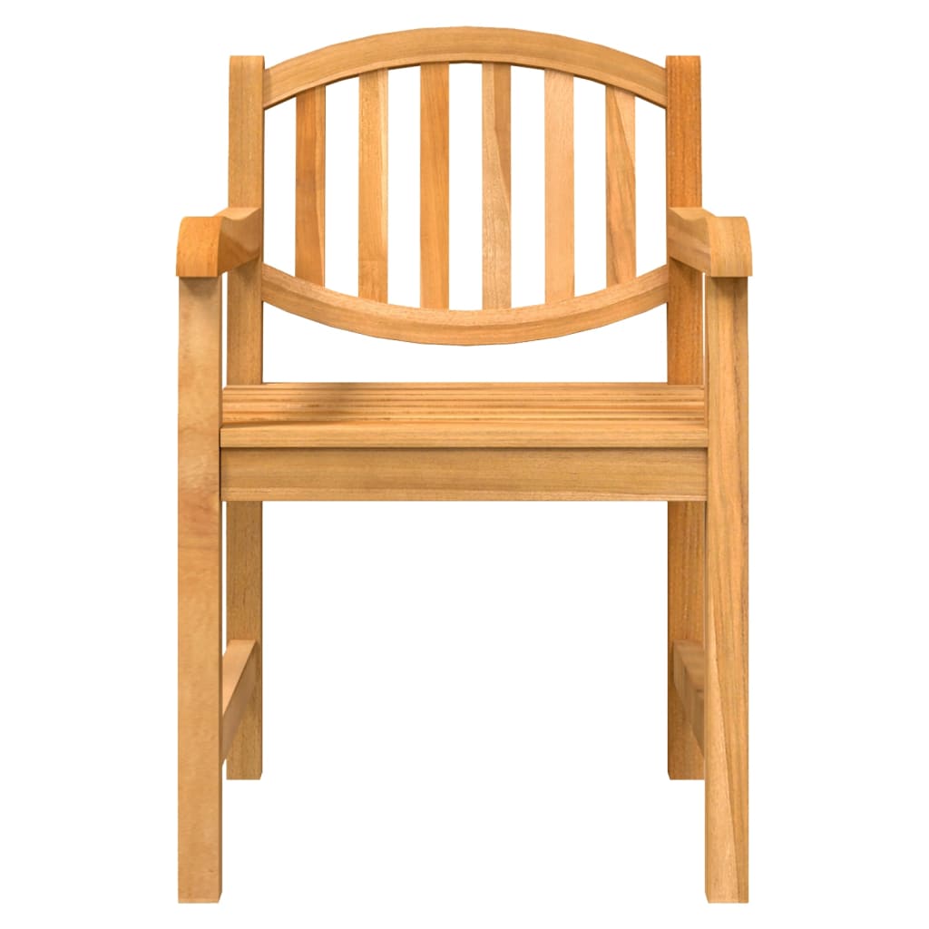Garden Chair | Set of 8 | Natural Teak | Solid Teak Wood | Standard