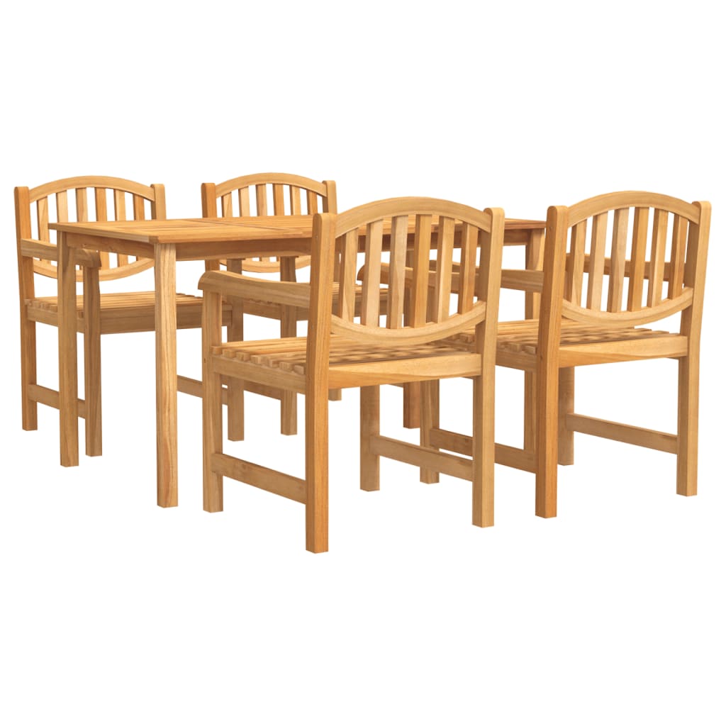 Garden Dining Set | Natural Teak | Solid Teak Wood | Medium |  Stackable