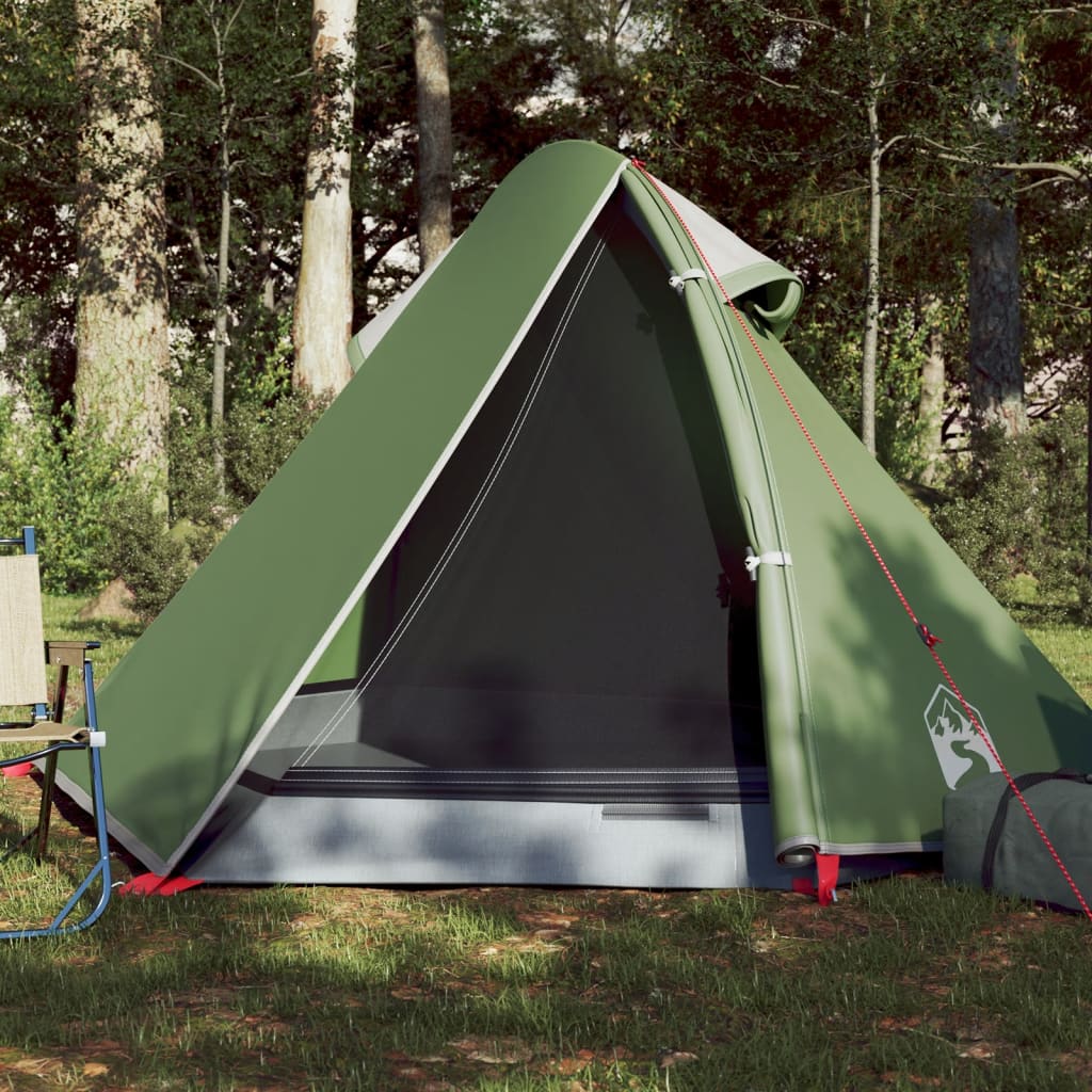 vidaXL Camping Tent Dome 2-Person Green Waterproof