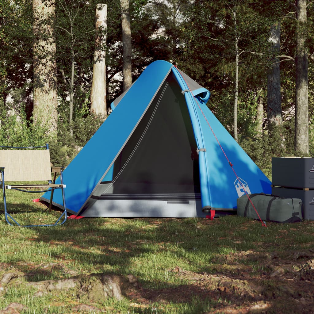 vidaXL Camping Tent Dome 2-Person Blue Waterproof