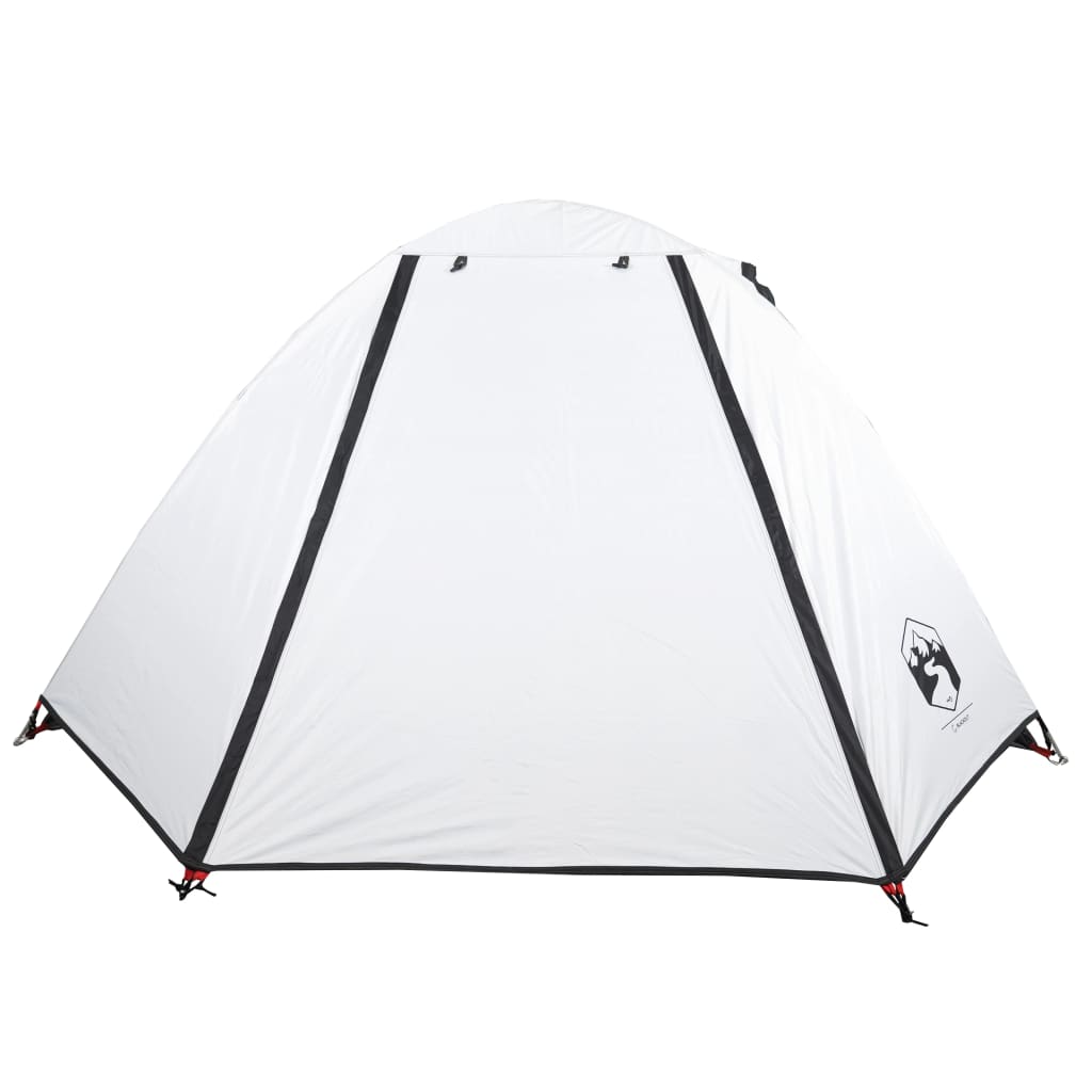 vidaXL Camping Tent Dome 2-Person White Blackout Fabric Waterproof