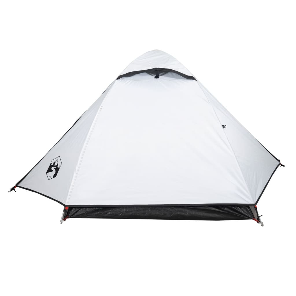 vidaXL Camping Tent Dome 2-Person White Blackout Fabric Waterproof