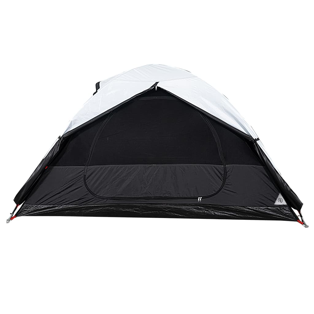 vidaXL Camping Tent Dome 2-Person White Blackout Fabric Waterproof