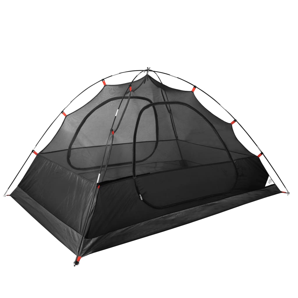 vidaXL Camping Tent Dome 2-Person White Blackout Fabric Waterproof