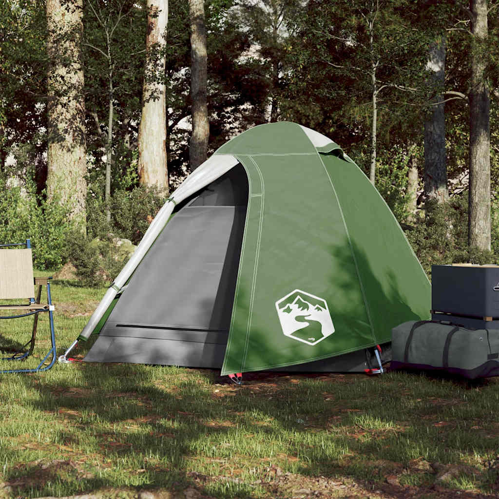 Camping Tent Dome 2-Person Green Waterproof