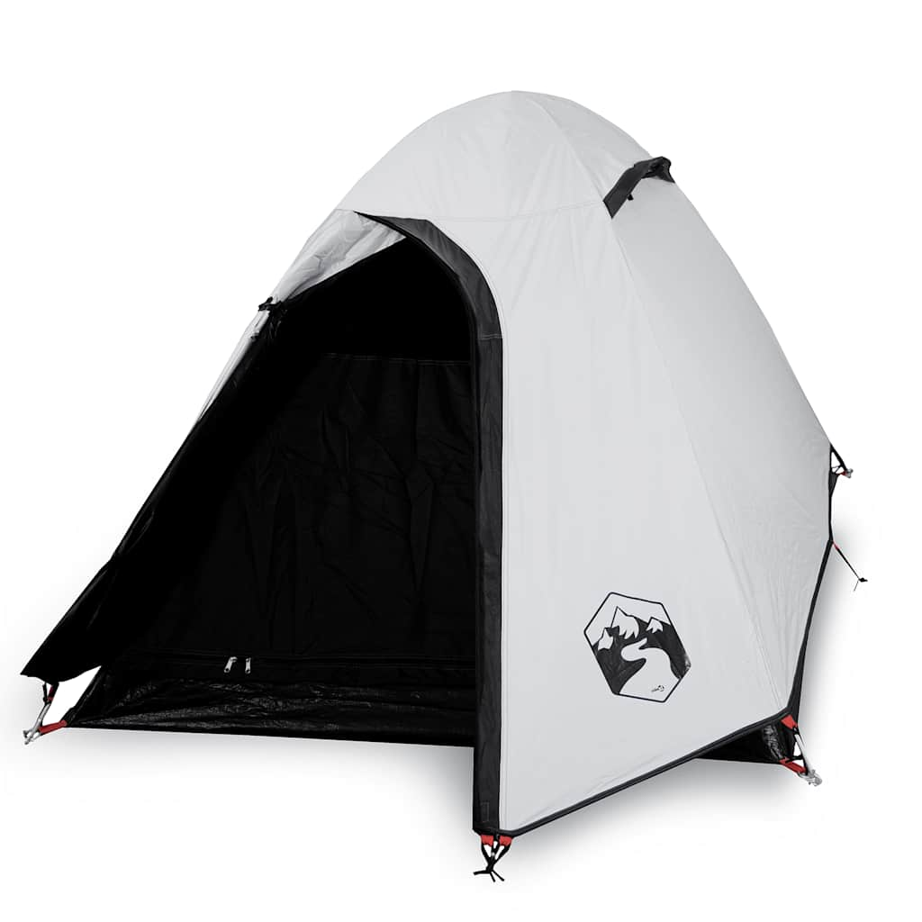 vidaXL Camping Tent Dome 2-Person White Blackout Fabric Waterproof