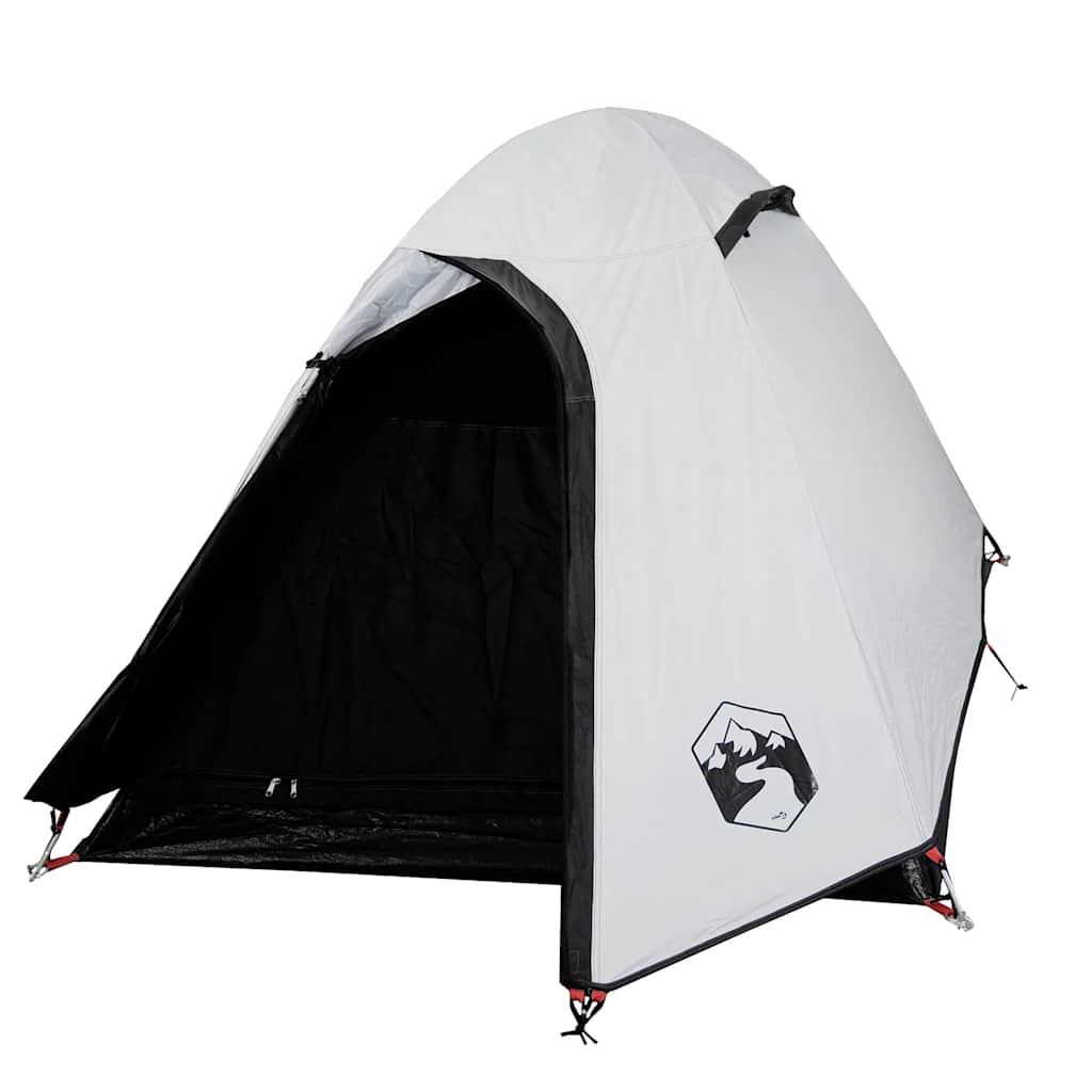 vidaXL Camping Tent Dome 2-Person White Blackout Fabric Waterproof