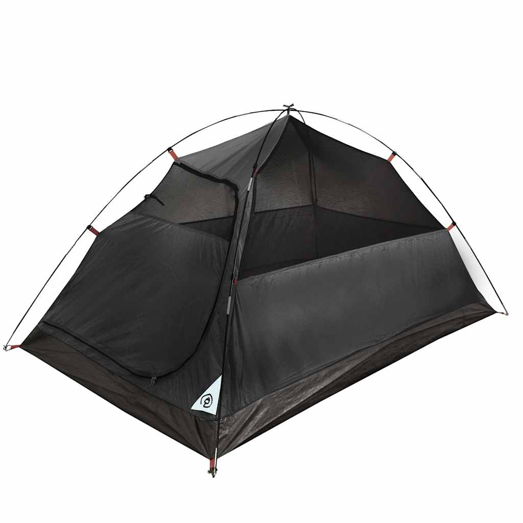 vidaXL Camping Tent Dome 2-Person White Blackout Fabric Waterproof