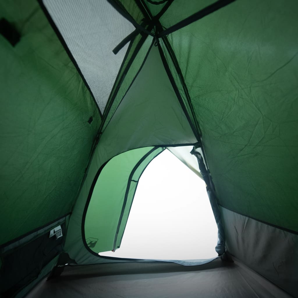 vidaXL Camping Tent Dome 2-Person Green Waterproof