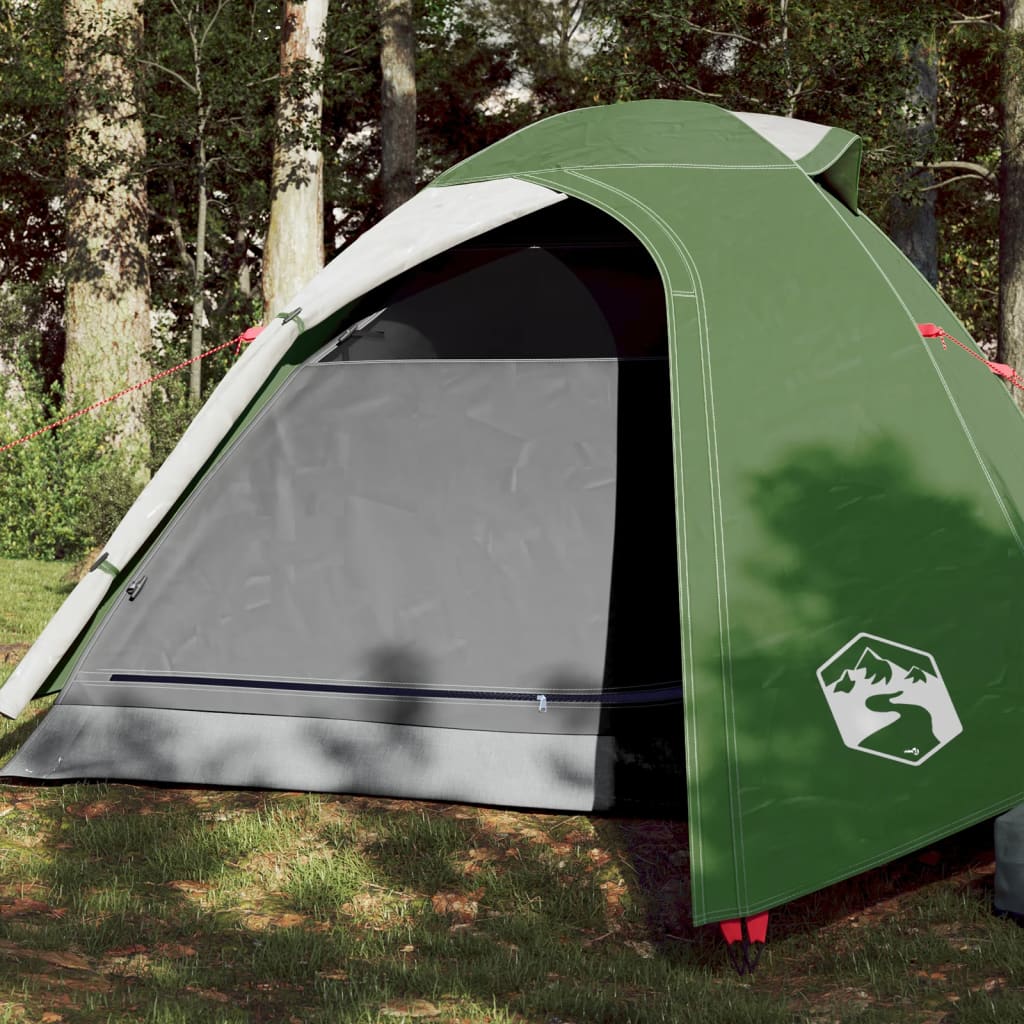 vidaXL Camping Tent Dome 2-Person Green Waterproof