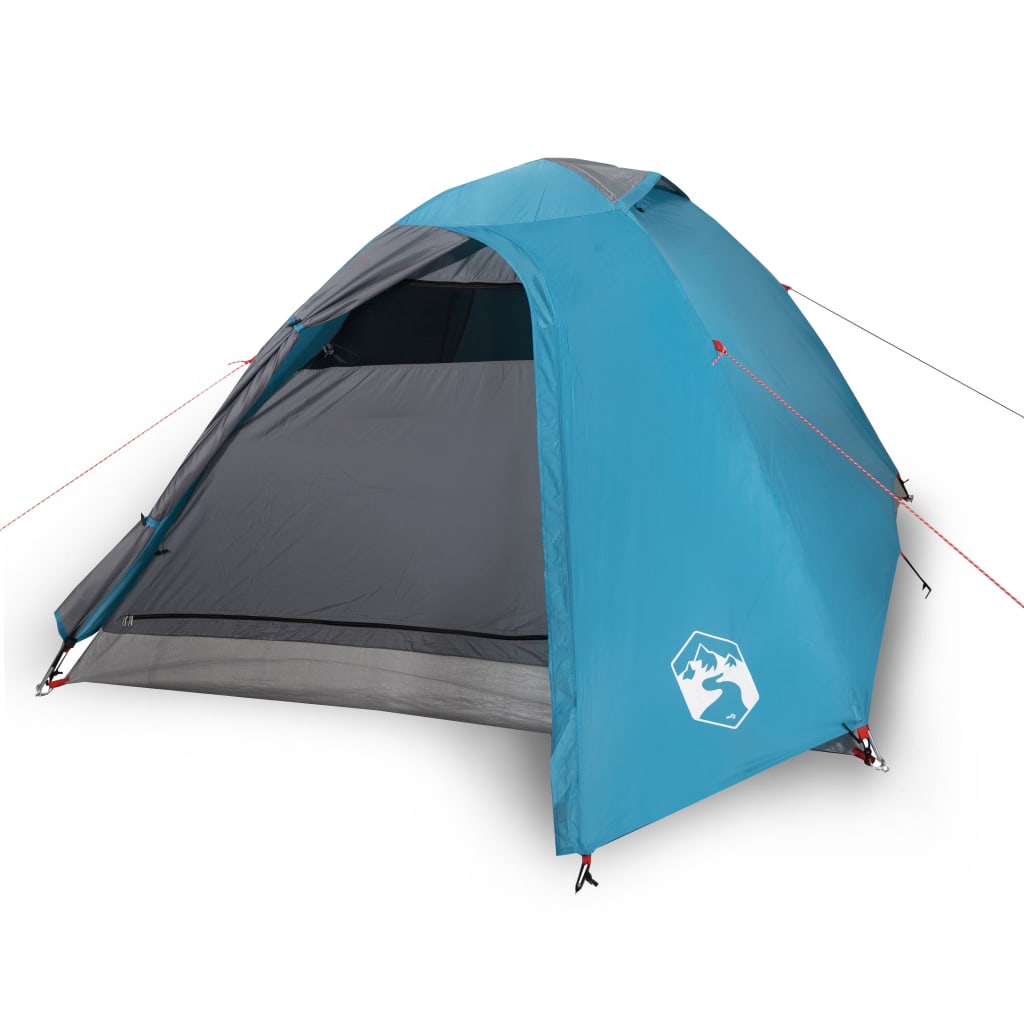 vidaXL Camping Tent Dome 3-Person Blue Waterproof