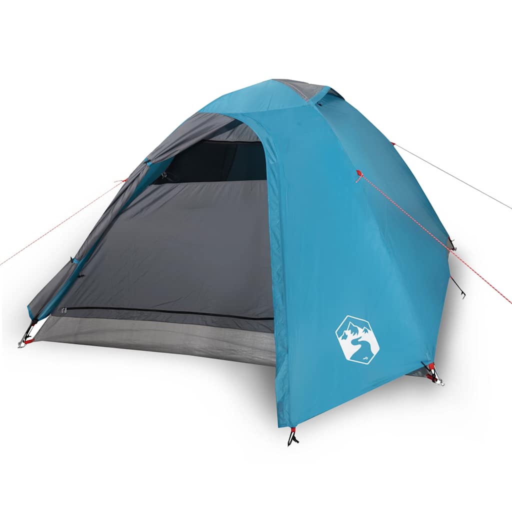 Camping Tent Dome 3-Person Blue Waterproof