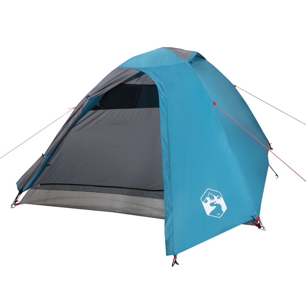 vidaXL Camping Tent Dome 3-Person Blue Waterproof