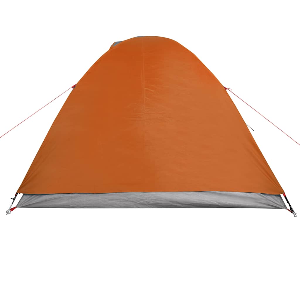 Camping Tent Dome 3-Person Grey and Orange Waterproof