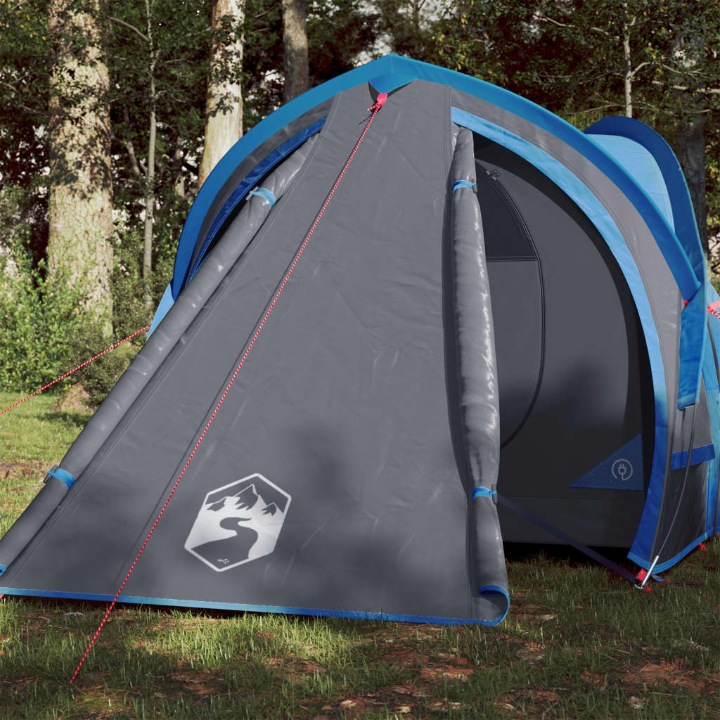 vidaXL Camping Tent Dome 2-Person Blue Waterproof