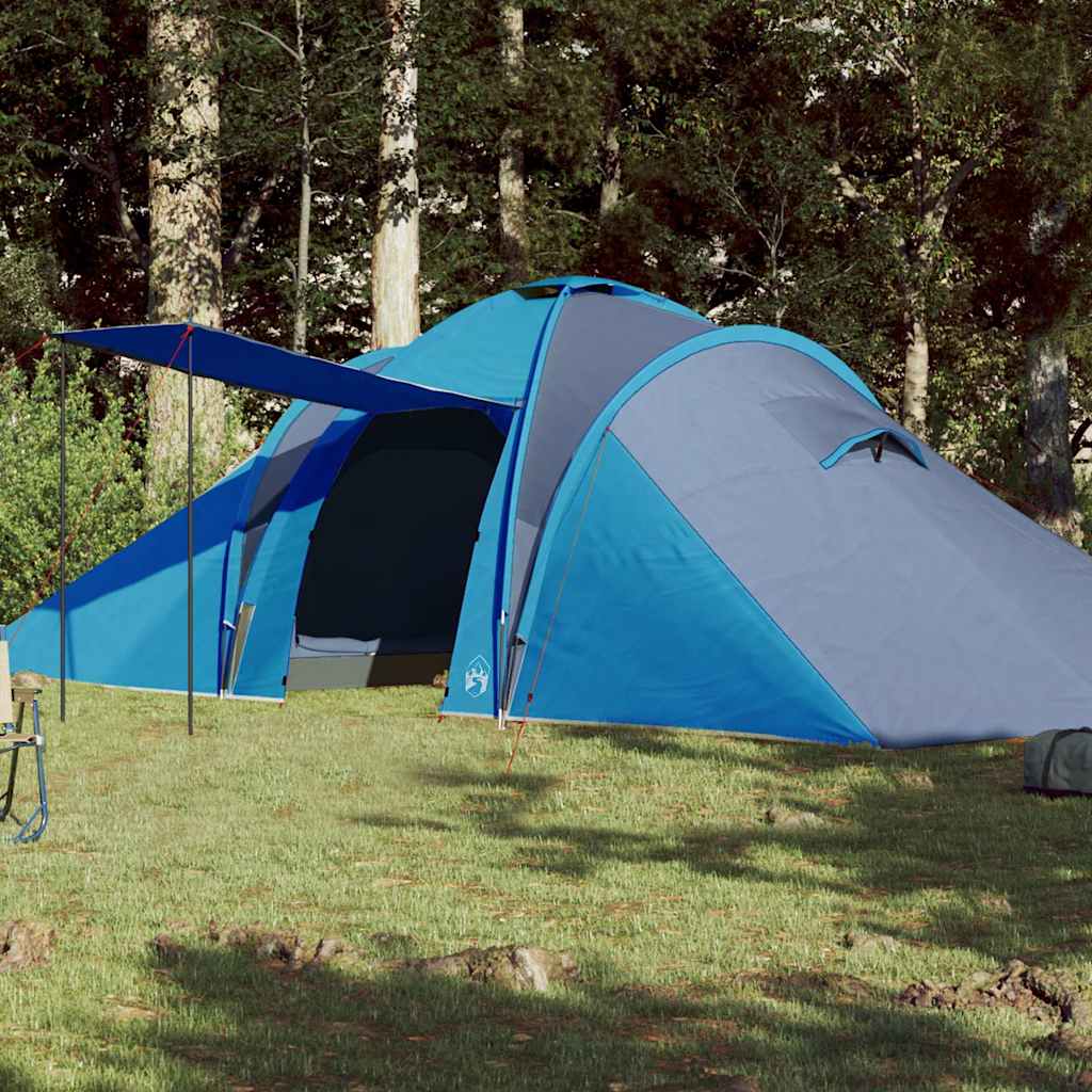 Family Tent Dome 6-Person Blue Waterproof