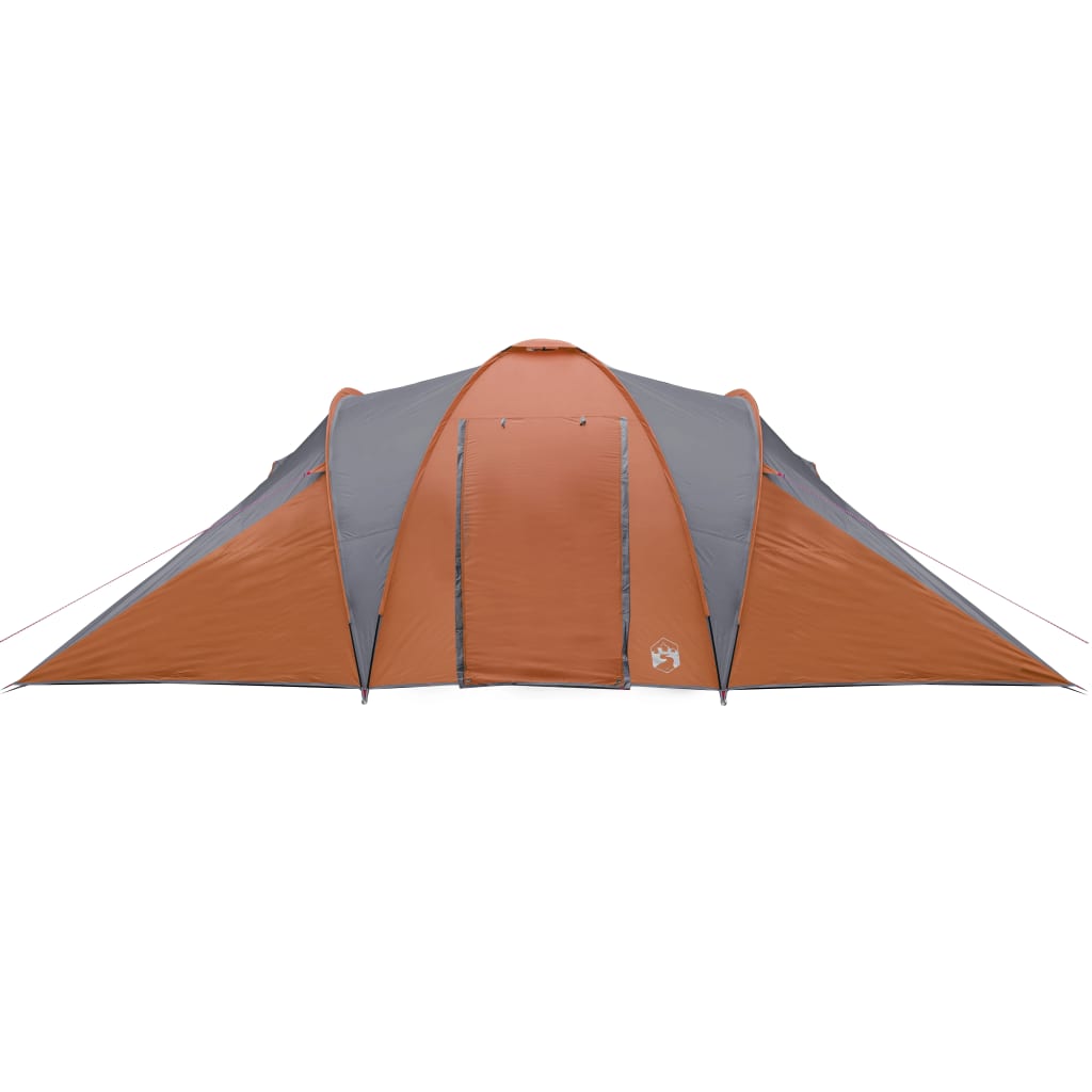 vidaXL Family Tent Dome 6-Person Grey and Orange Waterproof