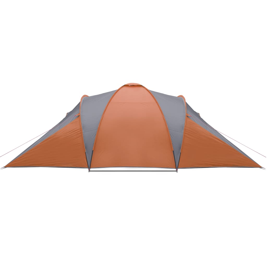 vidaXL Family Tent Dome 6-Person Grey and Orange Waterproof