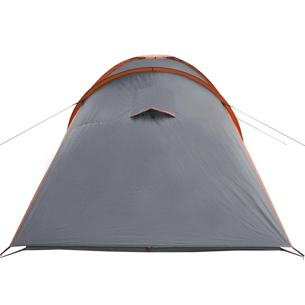 vidaXL Family Tent Dome 6-Person Grey and Orange Waterproof