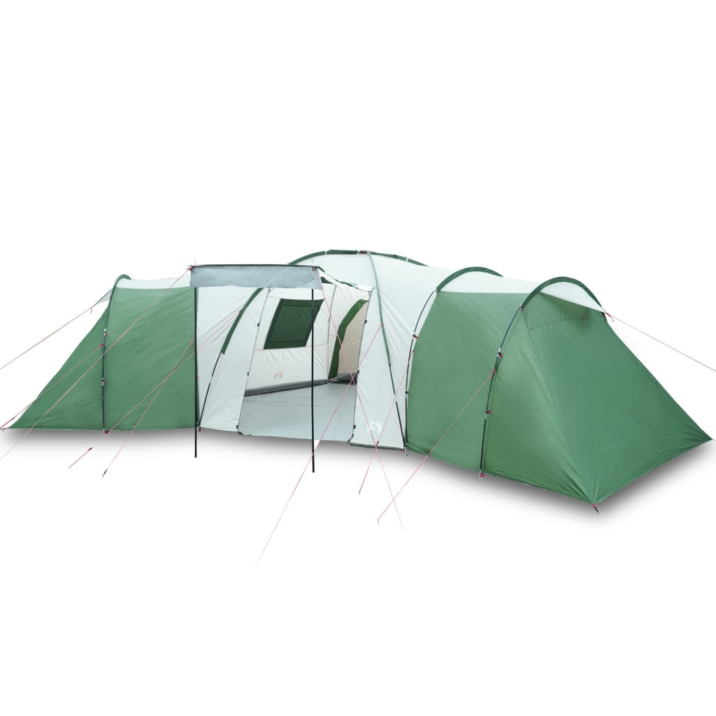 vidaXL Family Tent Dome 12-Person Green Waterproof