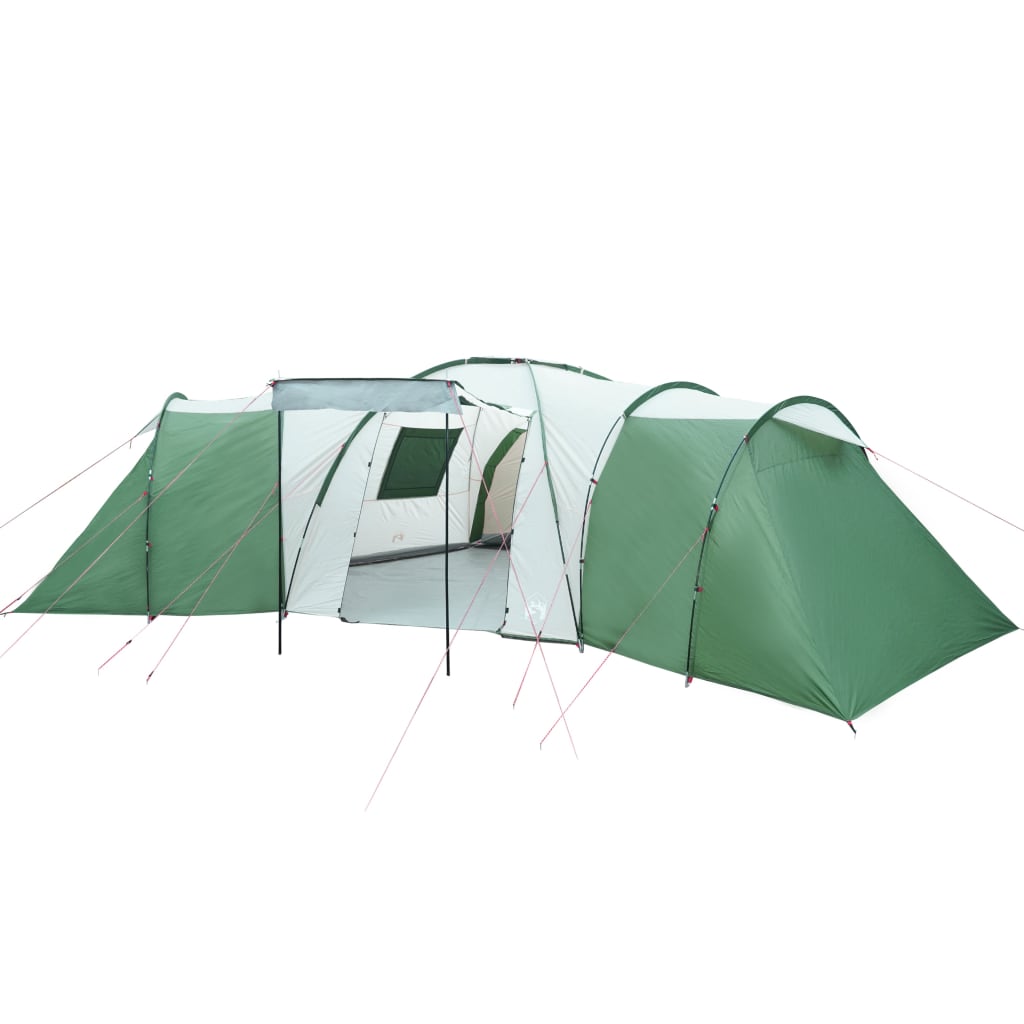 vidaXL Family Tent Dome 12-Person Green Waterproof