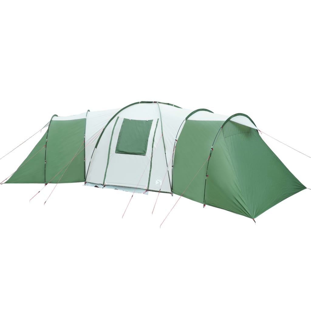 vidaXL Family Tent Dome 12-Person Green Waterproof