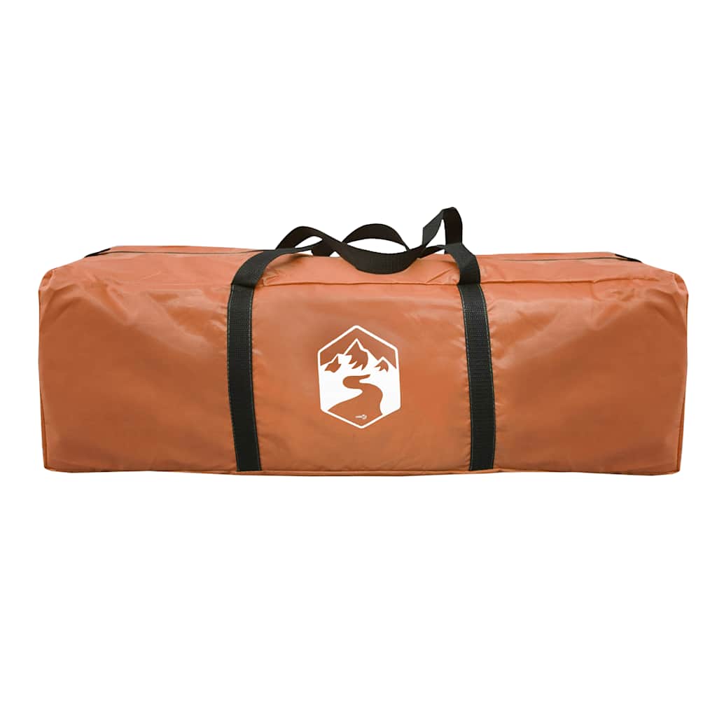 Family Tent Dome 12-Person Grey and Orange Waterproof