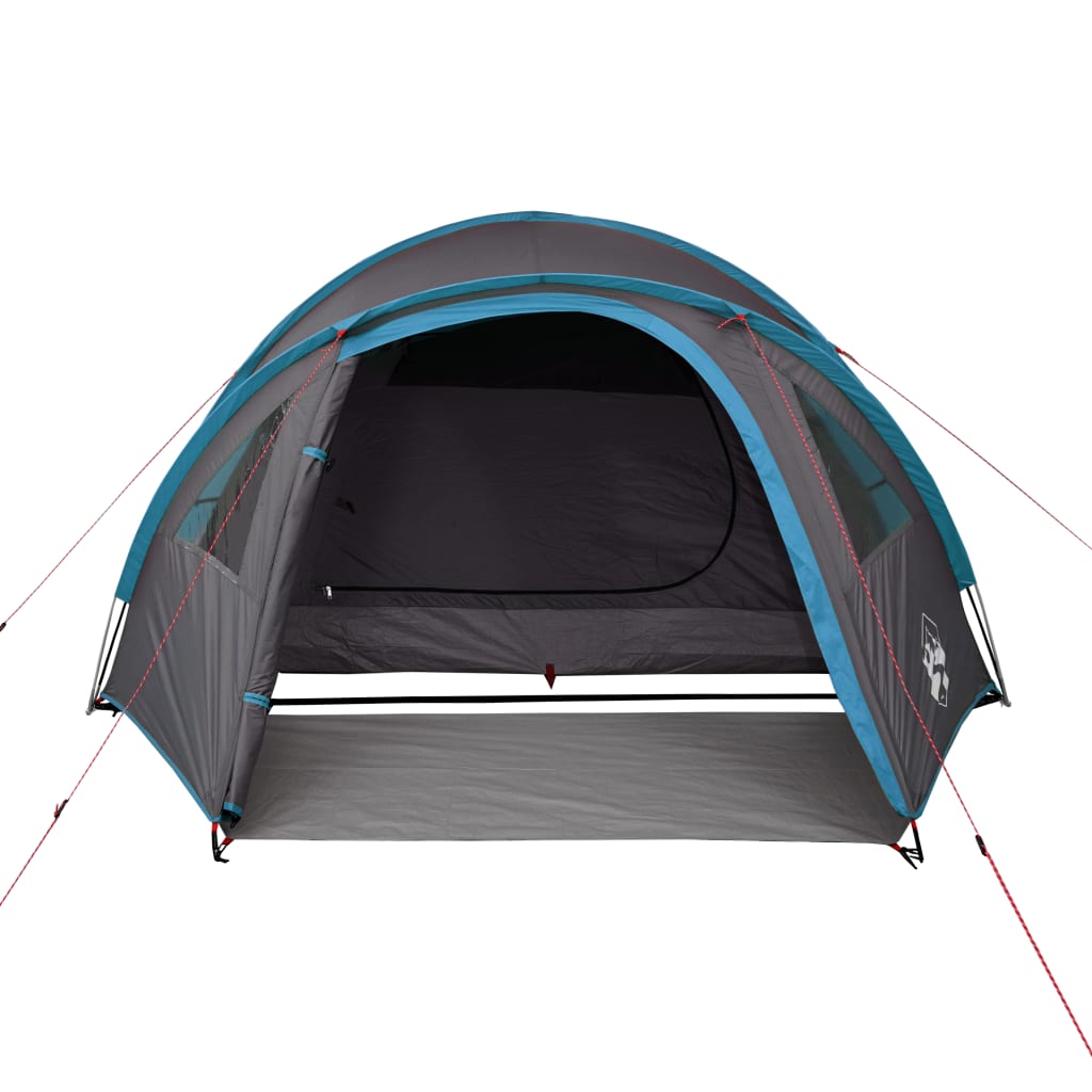 vidaXL Camping Tent Dome 4-Person Blue Waterproof