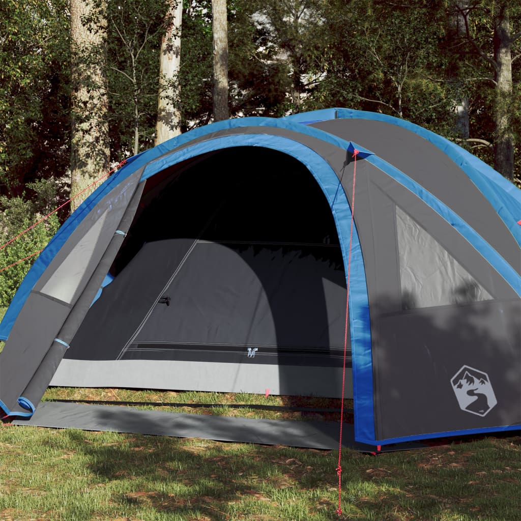 vidaXL Camping Tent Dome 4-Person Blue Waterproof