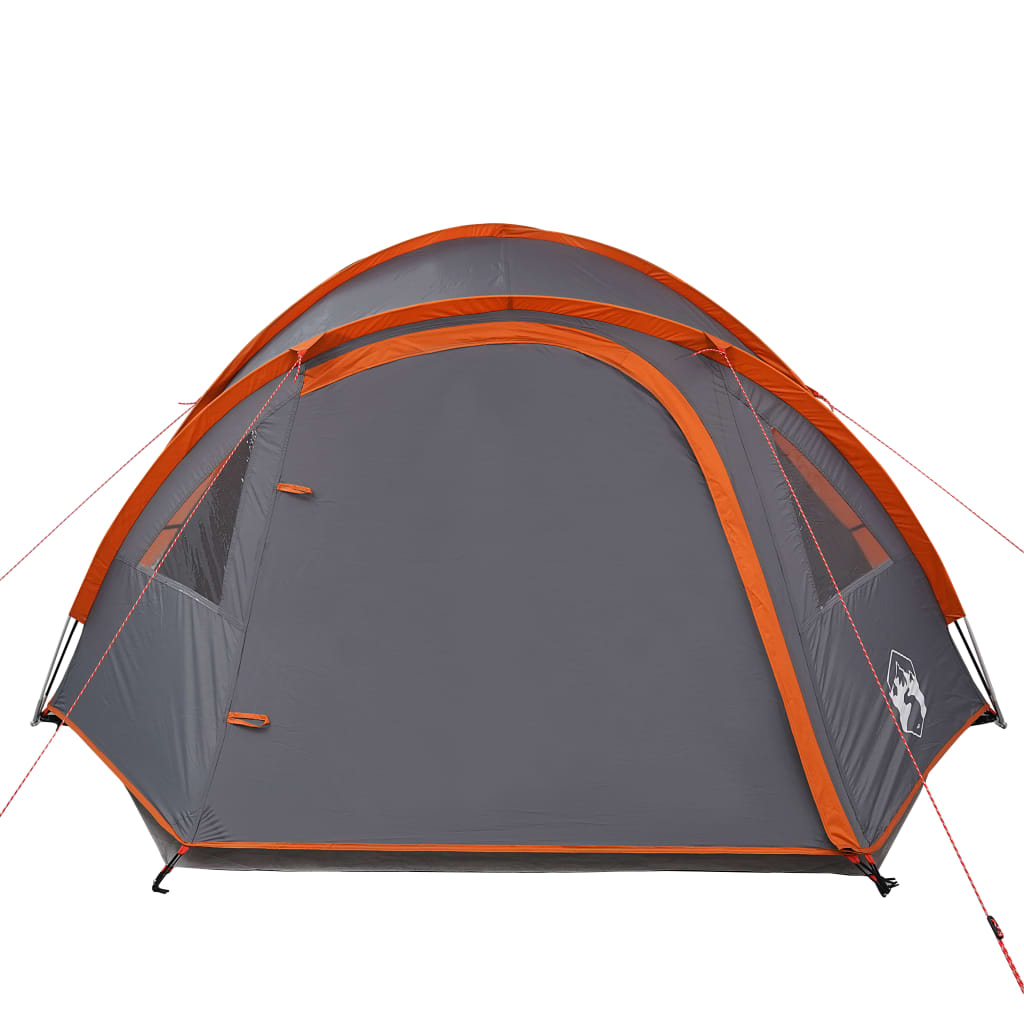 vidaXL Camping Tent Dome 4-Person Orange Waterproof