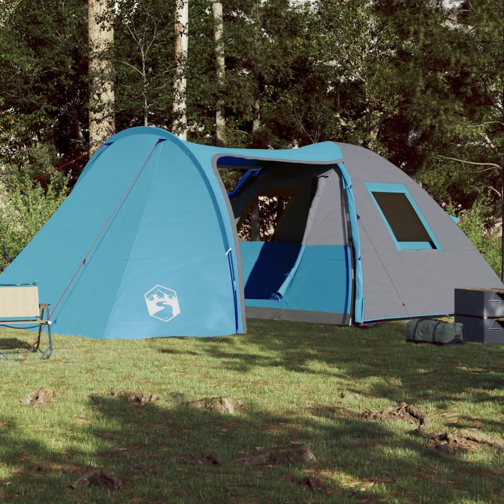 vidaXL Family Tent Dome 6-Person Blue Waterproof