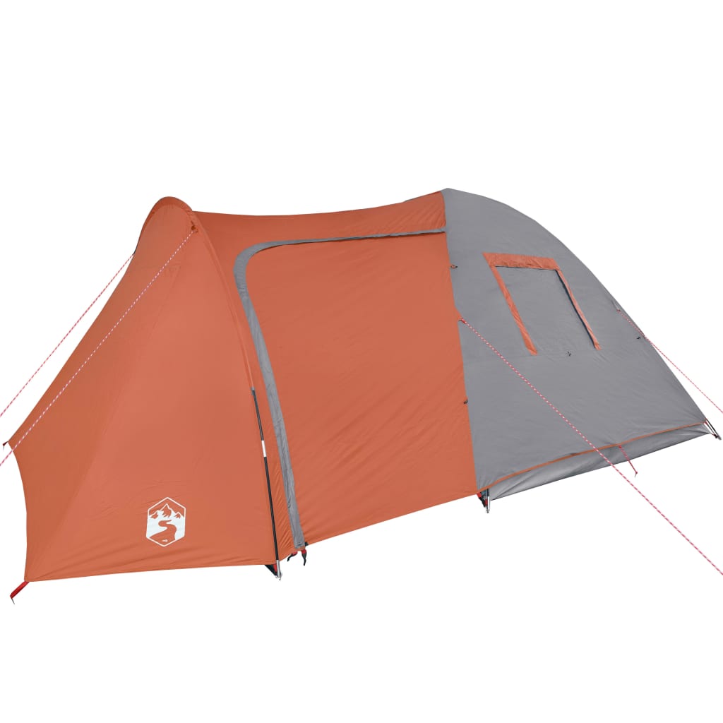 vidaXL Family Tent Dome 6-Person Grey and Orange Waterproof