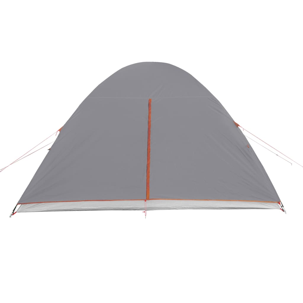 vidaXL Family Tent Dome 6-Person Grey and Orange Waterproof