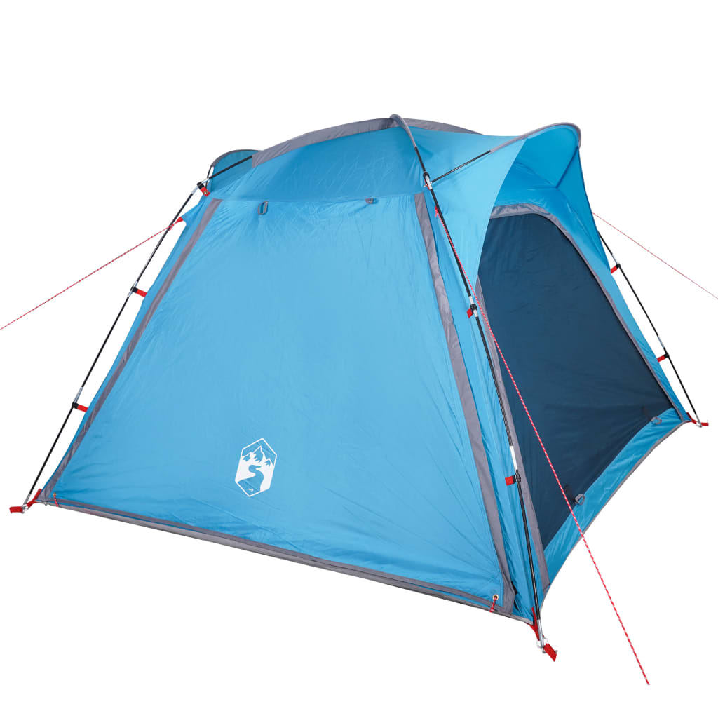 vidaXL Camping Tent 4-Person Blue Quick Release Waterproof